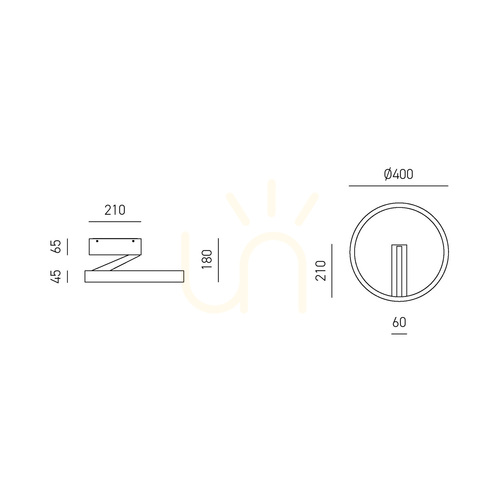 Kontrollera CRISEIDE P/P FCRPO1 Taklampa, borstat guld, Gea Luce