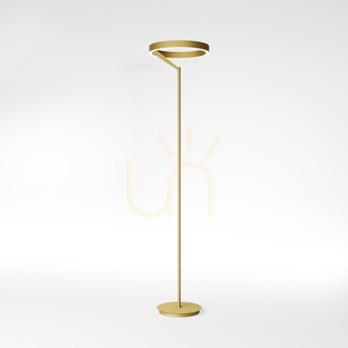 Kontrollera CRISEIDE PT FCRPIO golvlampa, borstat guld, Gea Luce