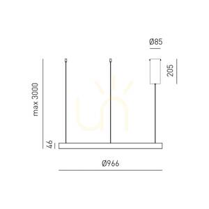 CRISEIDE S/1G FCRSO9 taklampa, borstat guld, Gea Luce small 1