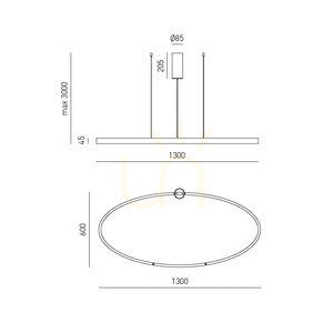 CRISEIDE S/1G OVAL FCRSB9O Vit Gea Luce taklampa small 1