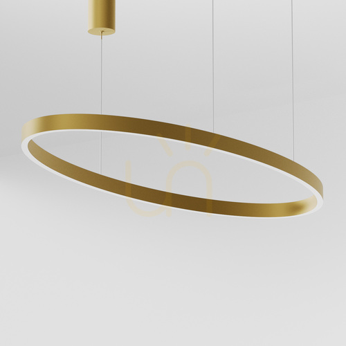 Kontrollera CRISEIDE S/1G OVAL FCRSO9O taklampa, borstat guld, Gea Luce