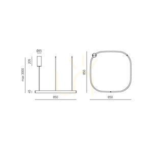 CRISEIDE S/1G Q FCRSO9Q taklampa, borstat guld, Gea Luce small 1