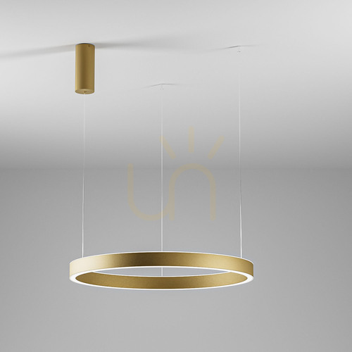 Kontrollera CRISEIDE S/1P FCRSO8 taklampa, borstat guld, Gea Luce