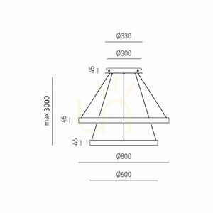 CRISEIDE S/2G FCRSO4 taklampa, borstat guld, Gea Luce small 1