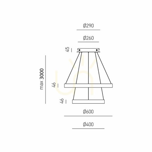 Kontrollera CRISEIDE S/2P FCRSN3 Svart Gea Luce taklampa