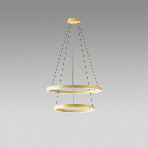 Kontrollera CRISEIDE S/2P FCRSO3 taklampa, borstat guld, Gea Luce