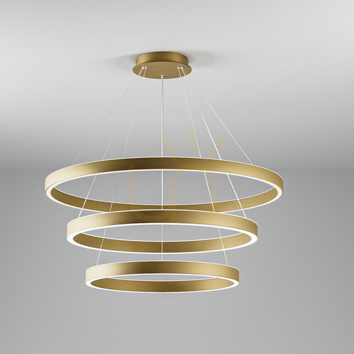 Kontrollera CRISEIDE S/3 FCRSO11 taklampa, borstat guld, Gea Luce