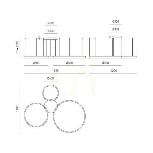 Kontrollera CRISEIDE S/3D FCRSB6 Vit Gea Luce taklampa