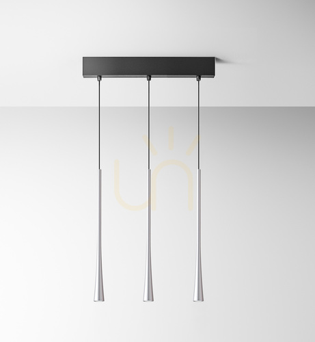 Kontrollera DAFNE S/3P FDA3PA taklampa, matt silver, Gea Luce