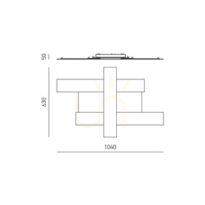 DOHA P/G FDOPB3 Taklampa, vit, Gea Luce small 1