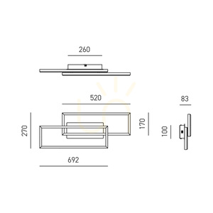 DYANA A FDYAT1 vägglampa, titan, Gea Luce small 1