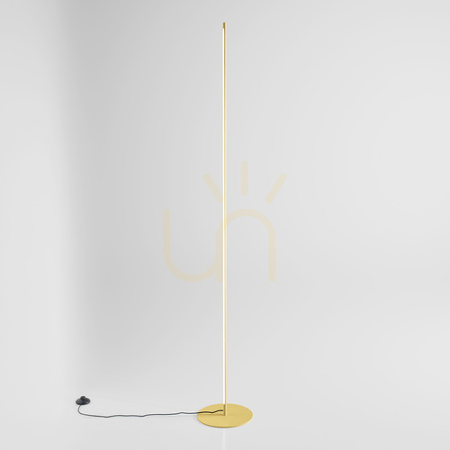 Kontrollera EBONY P/T FEBPIO golvlampa, guld, från Gea Luce