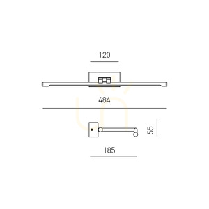 GAP440N Silver vägglampa från Gea Luce small 1