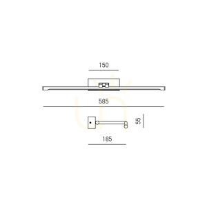 GAP453C Vägglampa i mässing från Gea Luce small 1