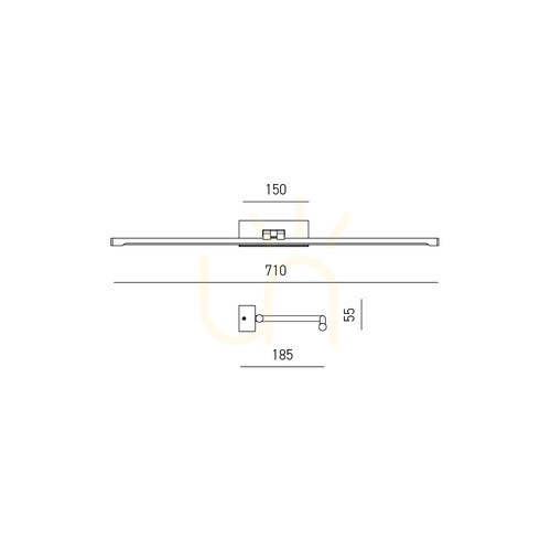 Kontrollera Vägglampa GAP463C 71 cm antikmässing Gea Luce