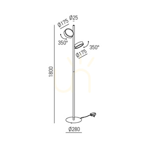 GPIB20 golvlampa, vit, Gea Luce small 1