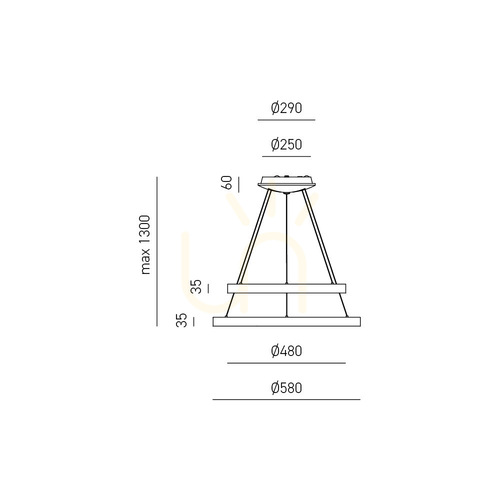 Kontrollera KRIZIA S/2 3000K FKRSB4 Vit Gea Luce taklampa