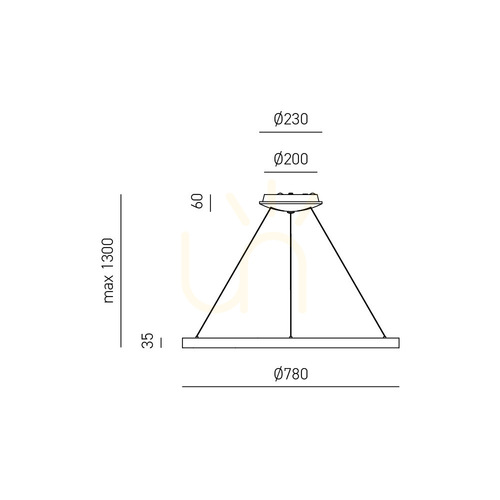 Kontrollera KRIZIA S/G 3000K FKRSB3 Vit Gea Luce taklampa