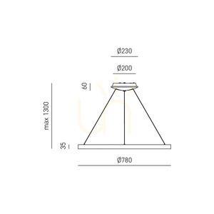 KRIZIA S/G 3000K FKRSB3 Vit Gea Luce taklampa small 1