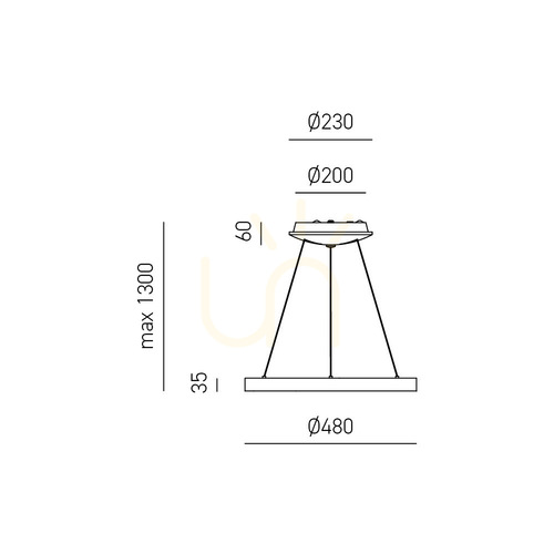 Kontrollera KRIZIA S/P 3000K FKRSO1 Guld Gea Luce taklampa