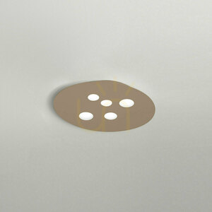 LUNA P/M FLUPT2 taklampa, gråbrun, Gea Luce small 0