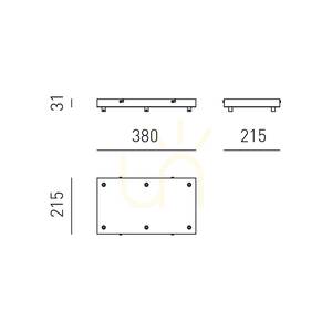 OFELIA MINI B R/6 FOFBO6R Takrosett, mässing, Gea Luce small 1
