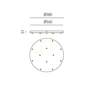 OFELIA MINI B T/12 FOFBN12 Svart takrosett från Gea Luce small 1