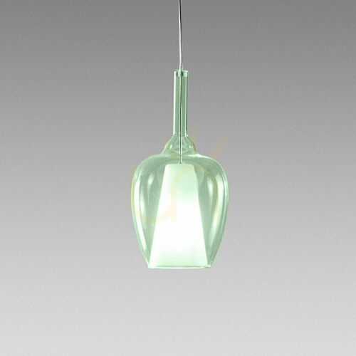 Kontrollera OFELIA S/10 FOFSV10 Grön transparent taklampa från Gea Luce