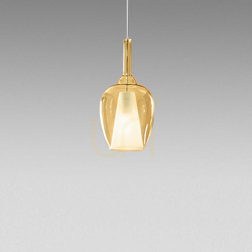 Kontrollera OFELIA S/10 MINI FOFSAM10M taklampa, transparent bärnstensfärgad, Gea Luce
