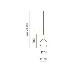 OFELIA S/10 MINI FOFSR10M taklampa, koppar med spegelblank yta, Gea Luce small 1