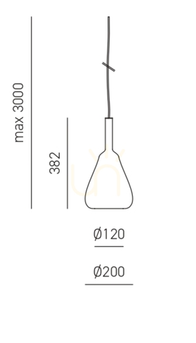 Kontrollera OFELIA S/11 FOFSB11 taklampa, transparentblå, Gea Luce