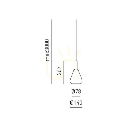 Kontrollera OFELIA S/11 MINI FOFSV11M taklampa, transparentgrön, Gea Luce