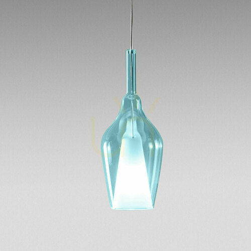 Kontrollera OFELIA S/12 FOFSB12 taklampa, transparentblå, Gea Luce