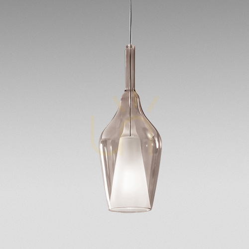 Kontrollera OFELIA S/12 FOFSA12 taklampa, rökfärgad transparent, Gea Luce