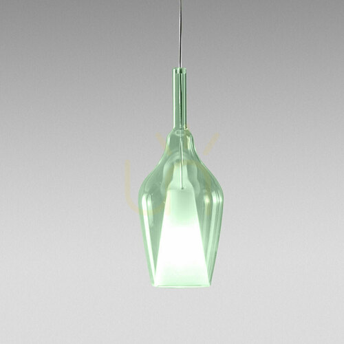 Kontrollera OFELIA S/12 FOFSV12 Grön transparent taklampa från Gea Luce