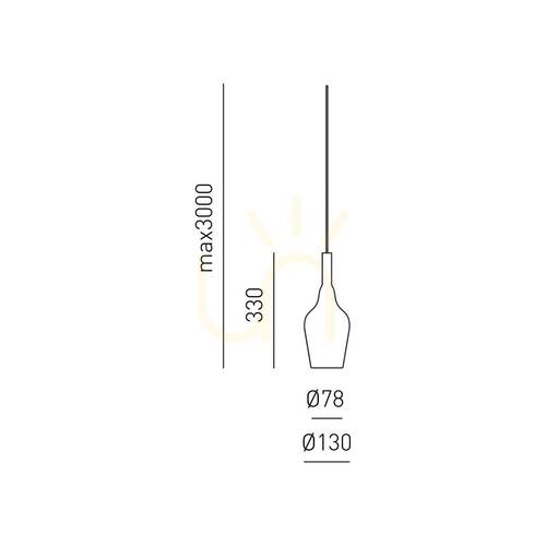Kontrollera OFELIA S/12 MINI FOFST12M taklampa, transparent, från Gea Luce