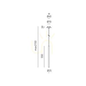 THALASSIA SG/I FTHSN2I Svart Gea Luce taklampa small 1