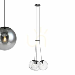 Ljuskrona s.luce Orb med 3 glaskulor i transparent glas, E27 14 Ljuskrona s.luce Orb med 3 glaskulor i transparent glas, E27 small 14