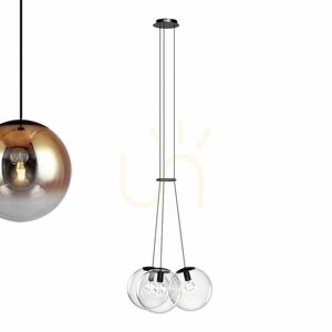 Ljuskrona s.luce Orb med 3 glaskulor, koppar, E27, dimbar 12 Ljuskrona s.luce Orb med 3 glaskulor, koppar, E27, dimbar small 12