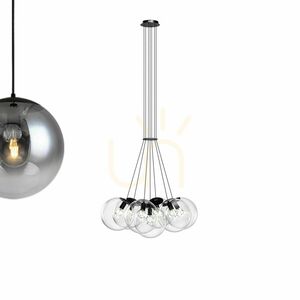 Ljuskrona s.luce Orb Cluster i transparent glas, 7 ljuspunkter, E27 11 Ljuskrona s.luce Orb Cluster i transparent glas, 7 ljuspunkter, E27 small 11