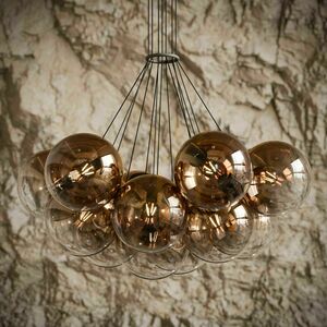 Ljuskrona s.luce Orb med 13 ljuspunkter i transparent glas, E27 small 1