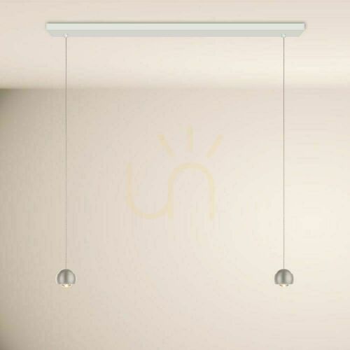 Kontrollera LED-pendellampa s.luce Beam 120 cm silver, 2 ljuspunkter, dimbar
