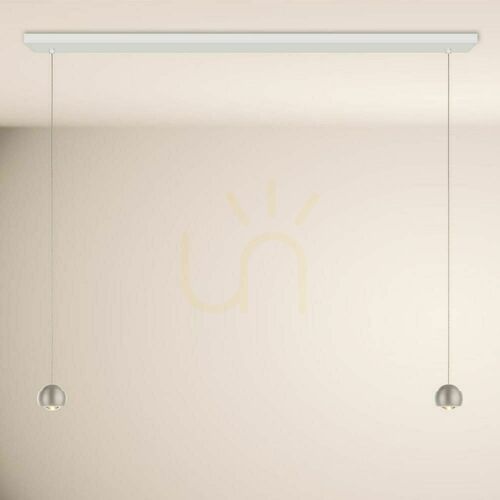 Kontrollera LED-pendellampa s.luce Beam 160 cm, silver, 2 ljuspunkter, dimbar