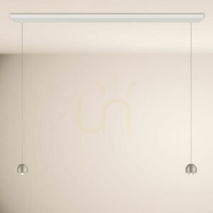LED-pendellampa s.luce Beam 160 cm, silver, 2 ljuspunkter, dimbar small 13
