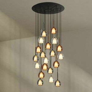 Ljuskrona s.luce Belluna – 20 ljuspunkter, flerfärgat glas, takkopp Ø 120 cm 7 Ljuskrona s.luce Belluna – 20 ljuspunkter, flerfärgat glas, takkopp Ø 120 cm small 7