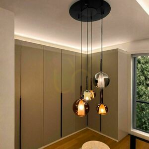 Ljuskrona s.luce Belluna – 20 ljuspunkter, flerfärgat glas, takkopp Ø 120 cm 8 Ljuskrona s.luce Belluna – 20 ljuspunkter, flerfärgat glas, takkopp Ø 120 cm small 8