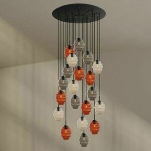 Ljuskrona s.luce Echos med 20 ljuspunkter, flerfärgat glas, dimbar small 4