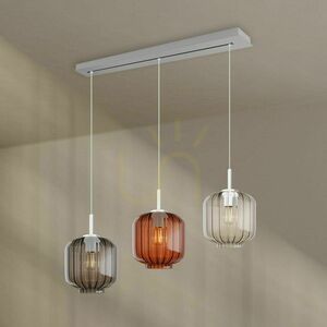 Pendellampa s.luce Velo med 3 ljuspunkter, flerfärgad, glas, Ø 20 cm small 0