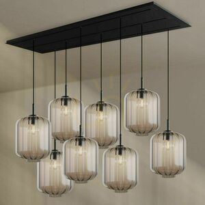 Pendellampa s.luce Velo med 8 ljuspunkter i transparent glas, 200 cm 1 Pendellampa s.luce Velo med 8 ljuspunkter i transparent glas, 200 cm small 1