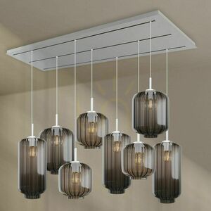 Pendellampa s.luce Velo med 8 ljuspunkter i rökglas, 200 cm 14 Pendellampa s.luce Velo med 8 ljuspunkter i rökglas, 200 cm small 14